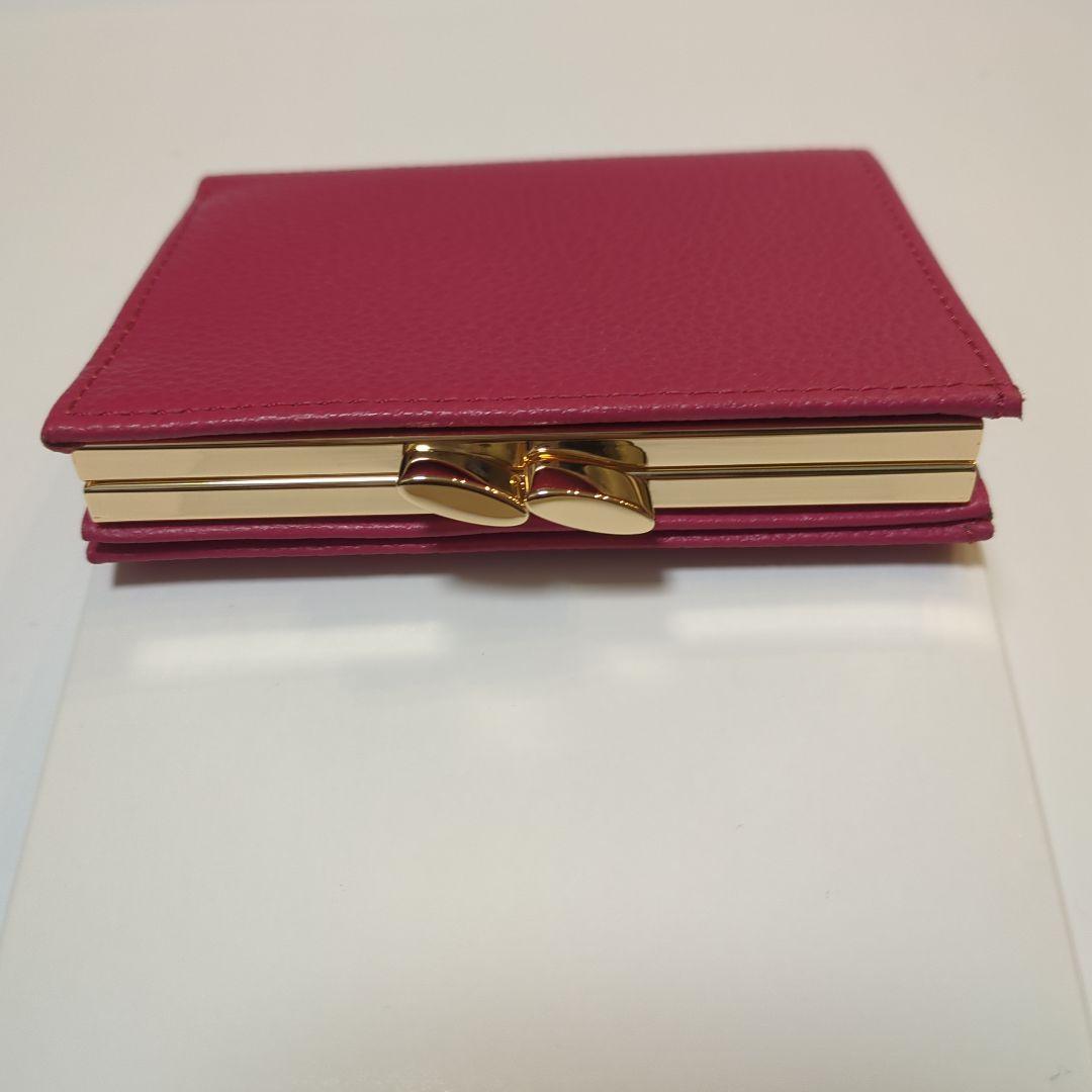 t*n様 皇居　財布　がま口　ローズピンク