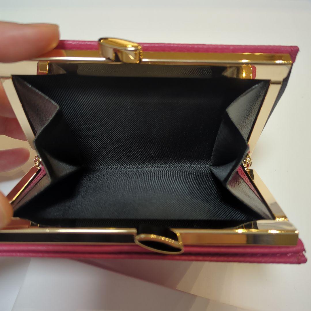 t*n様 皇居　財布　がま口　ローズピンク