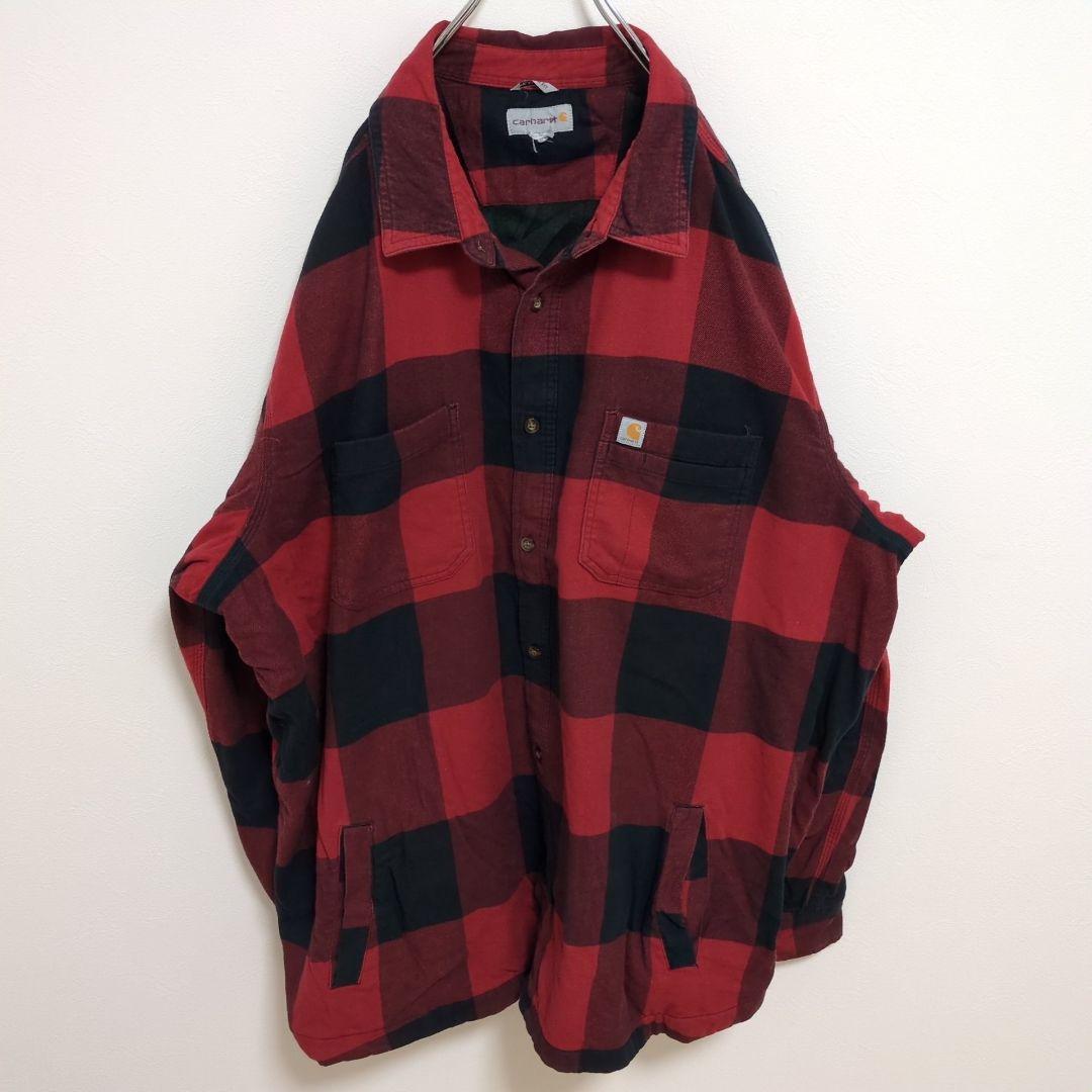 F17【US輸入】Carhartt　シャツジャケット【メンズ4XL】チェック