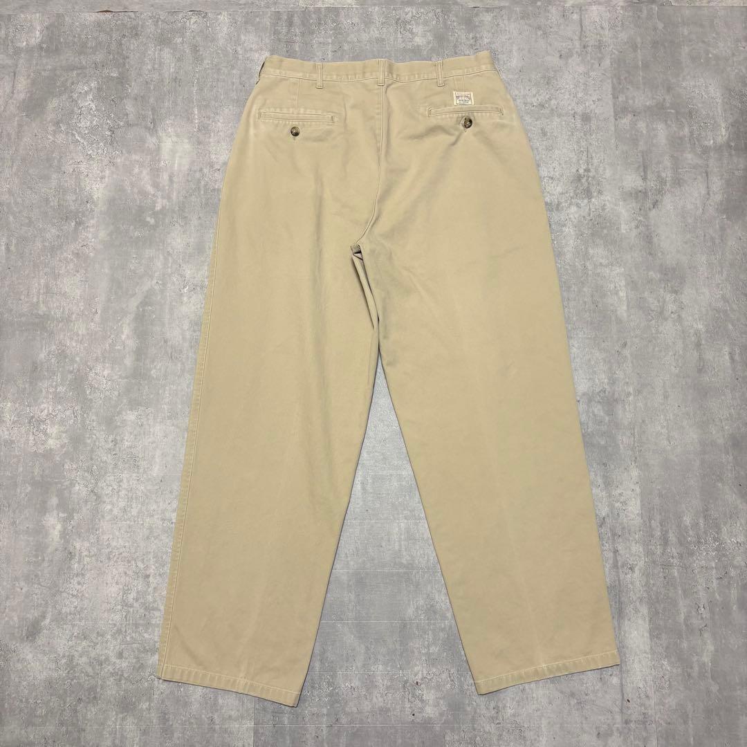 90s ポロバイラルフローレン　USA製 ポロチノ　チノパン　初期タグ　2タック