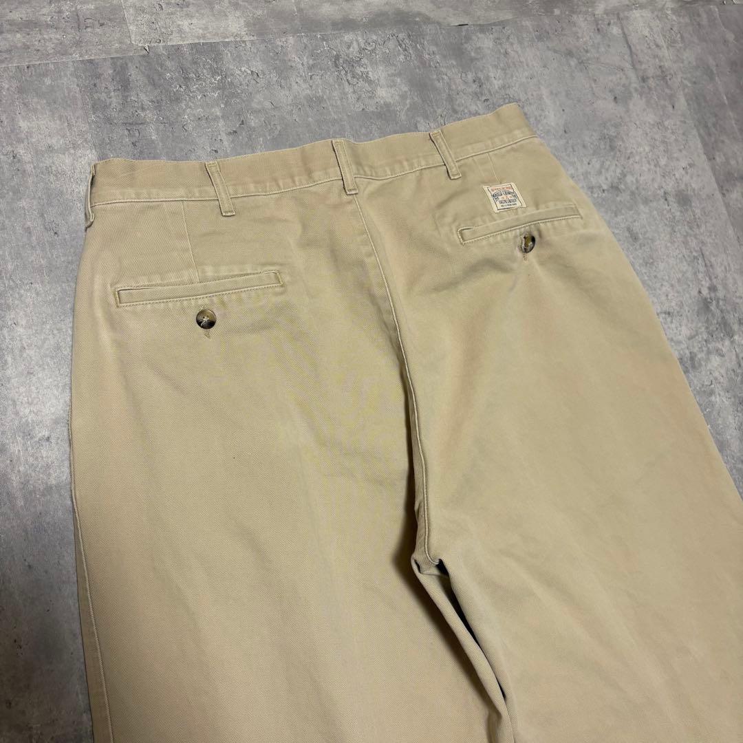 90s ポロバイラルフローレン　USA製 ポロチノ　チノパン　初期タグ　2タック