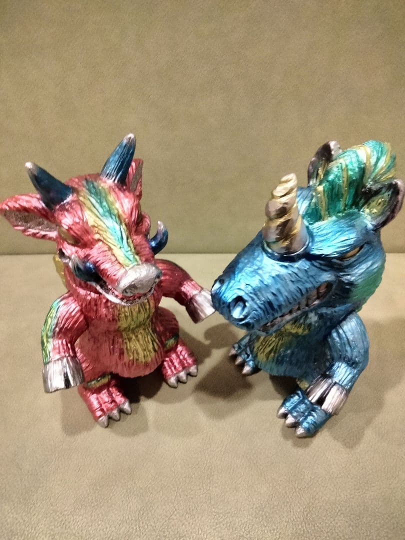 ソフビ　monstock　怪獣　馬頭羅　牛頭羅　izumonster　安楽安作