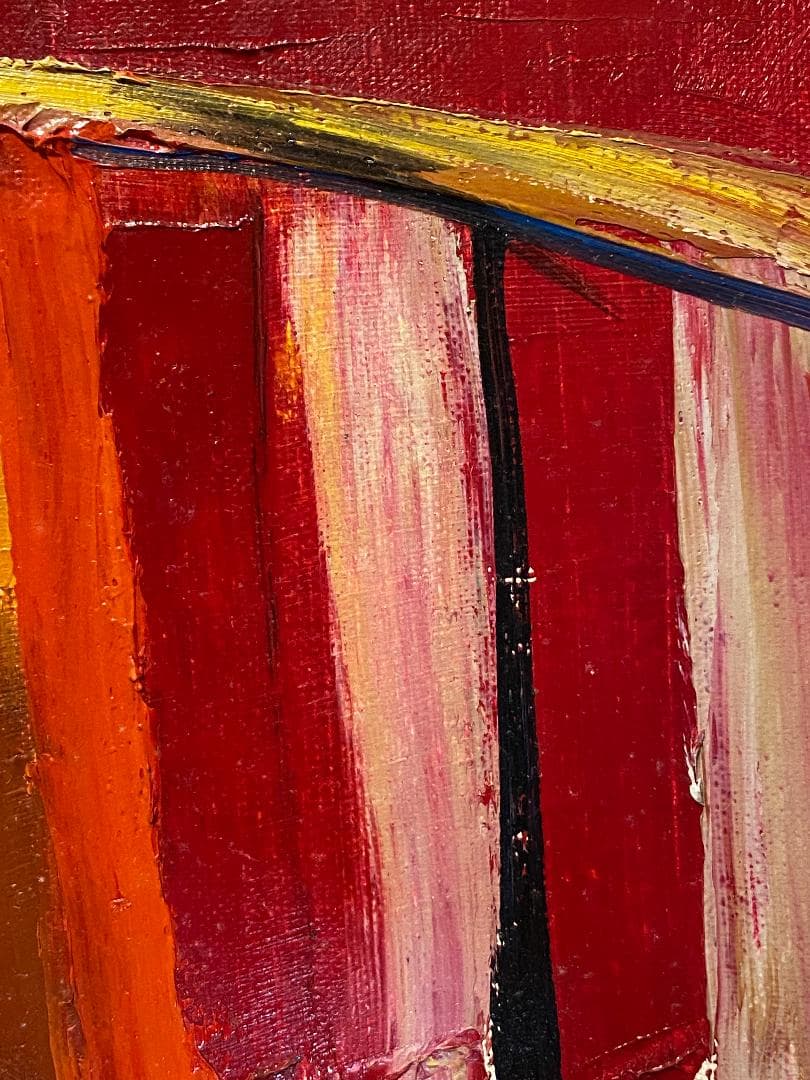 「真作」湯浅洋子「花」静物画　油彩画　額装　サイン有り　F8号