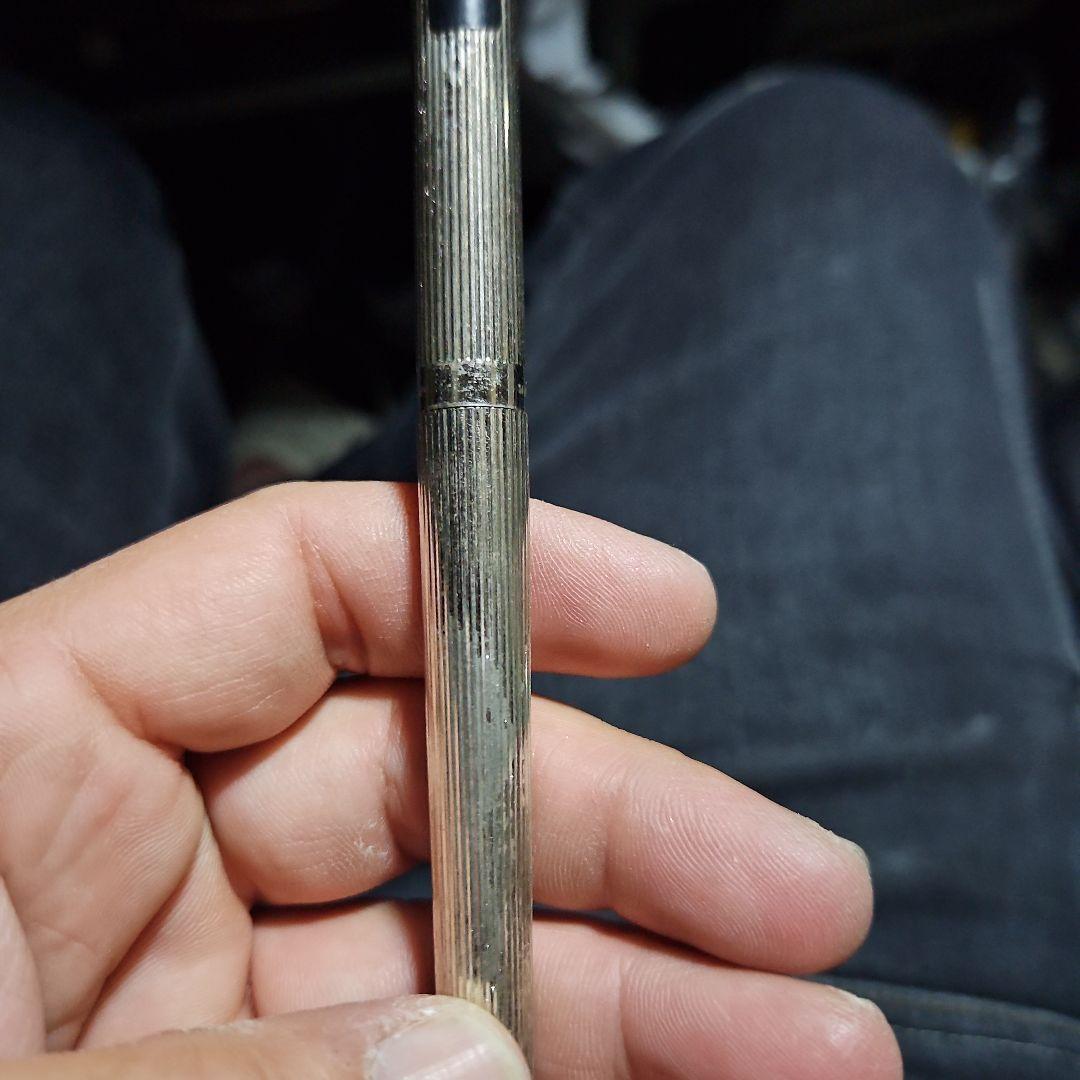 ☆希少☆シルバー ストライプ模様 万年筆