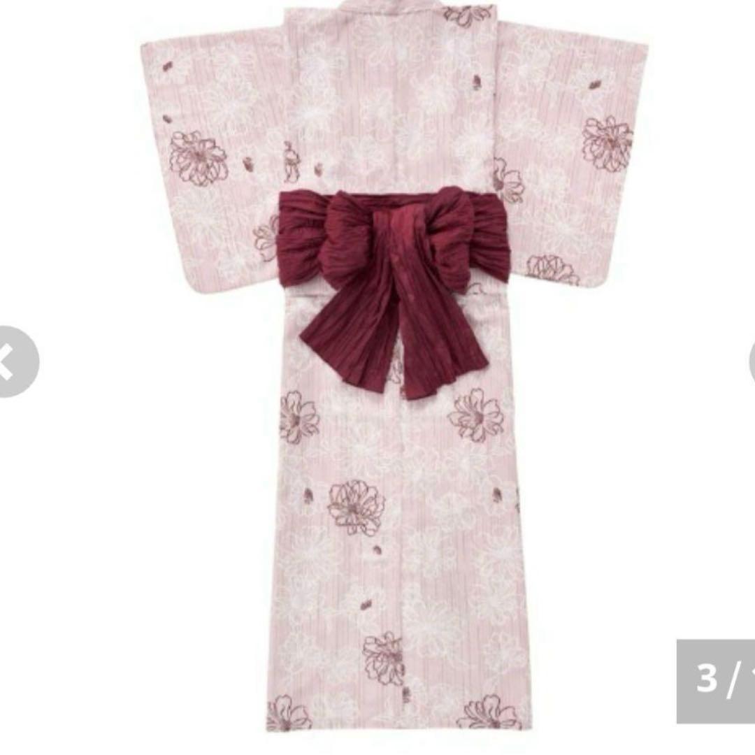 しまむら Hina 浴衣 ラインフラワー　ワンピース 　大きいサイズ4L〜6L