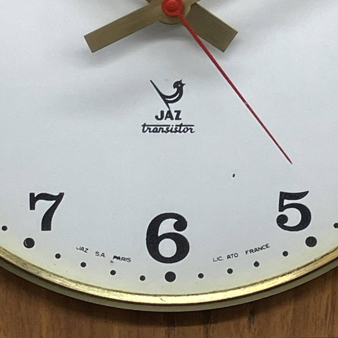 フランス　JAZ　ジャズ　壁掛け時計　1960年代　ビンテージ　フランス語　パリ