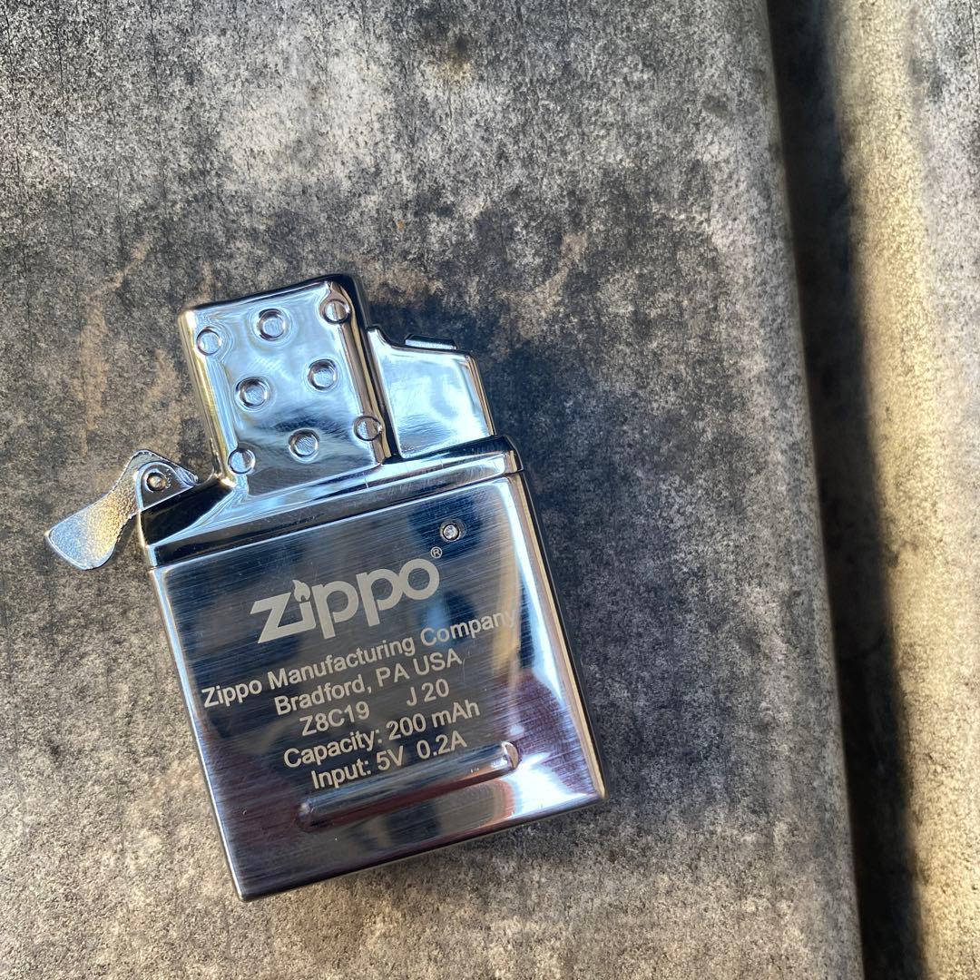 【ZIPPO】ZIPPOライター 777 貝仕様 両面加工 交換電気ユニット
