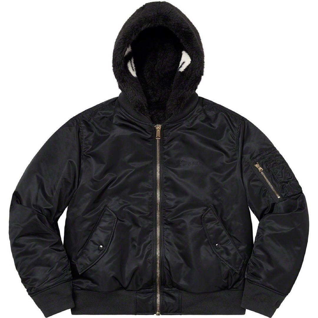 岩田着FW22 Supreme Faux Fur Reversible MA-1