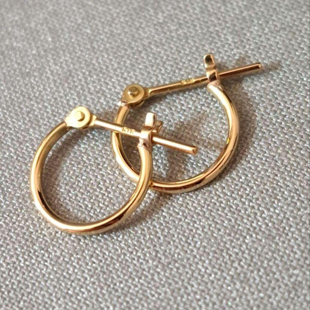 く*k様 TSUTSUMI ゴールド フープピアス