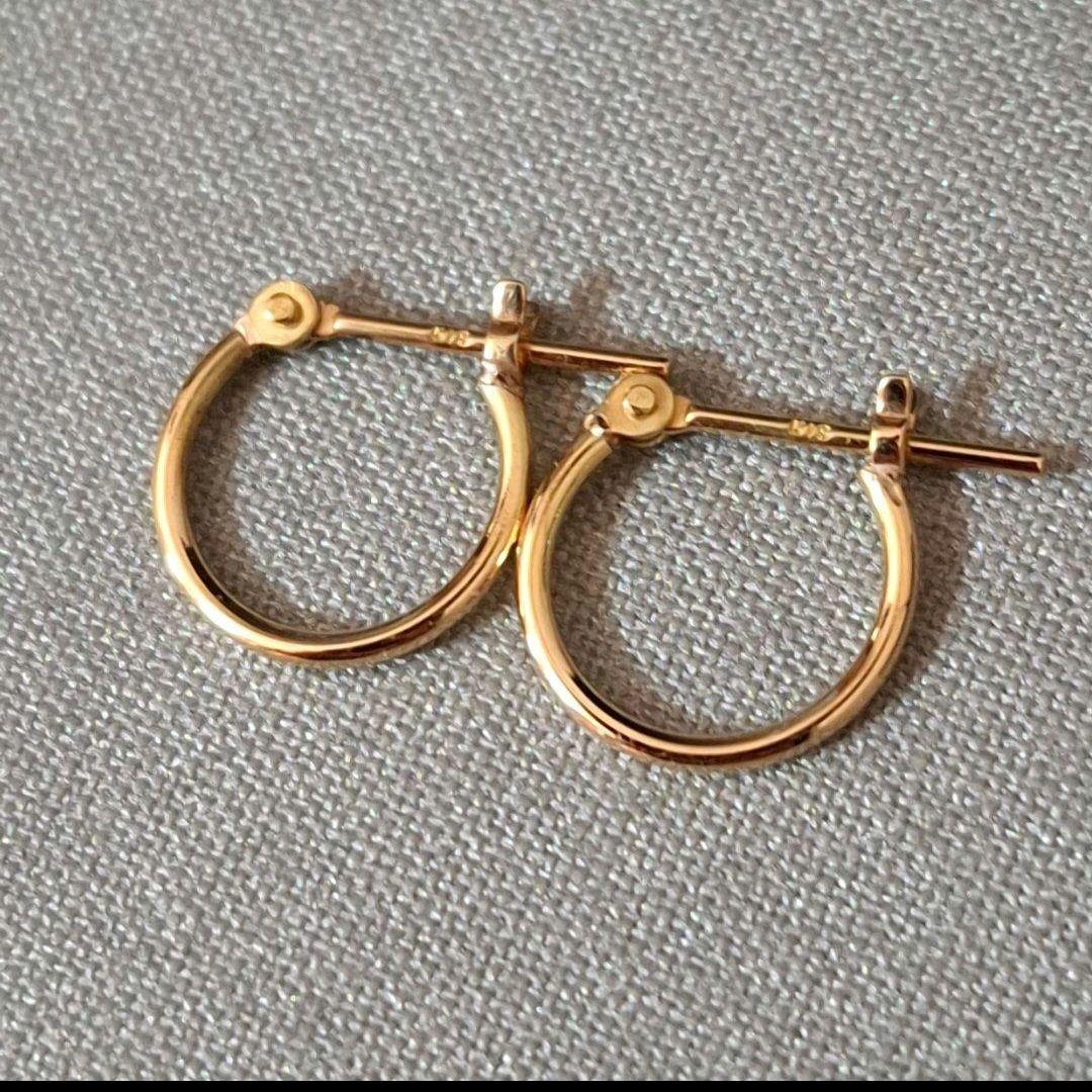 く*k様 TSUTSUMI ゴールド フープピアス