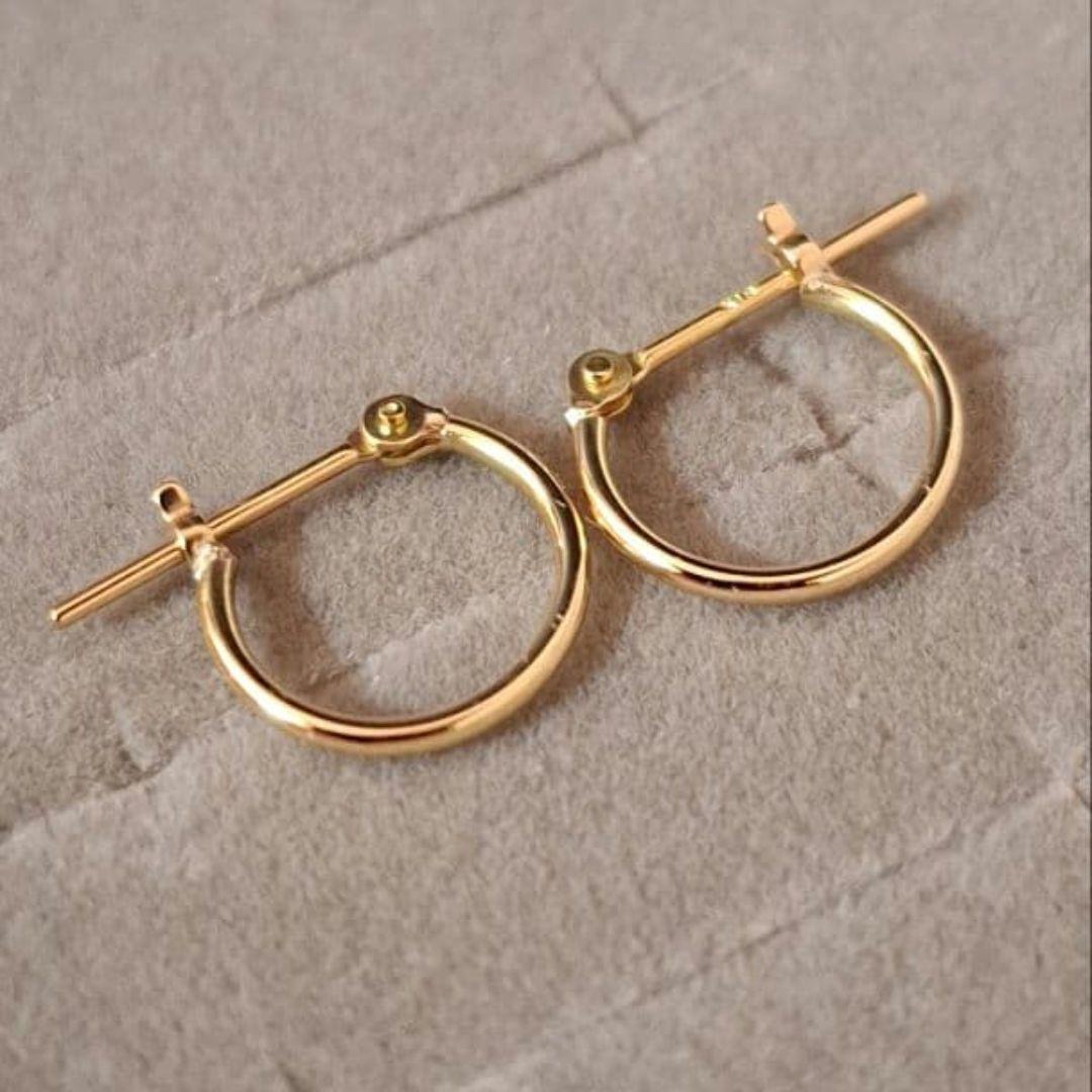 く*k様 TSUTSUMI ゴールド フープピアス