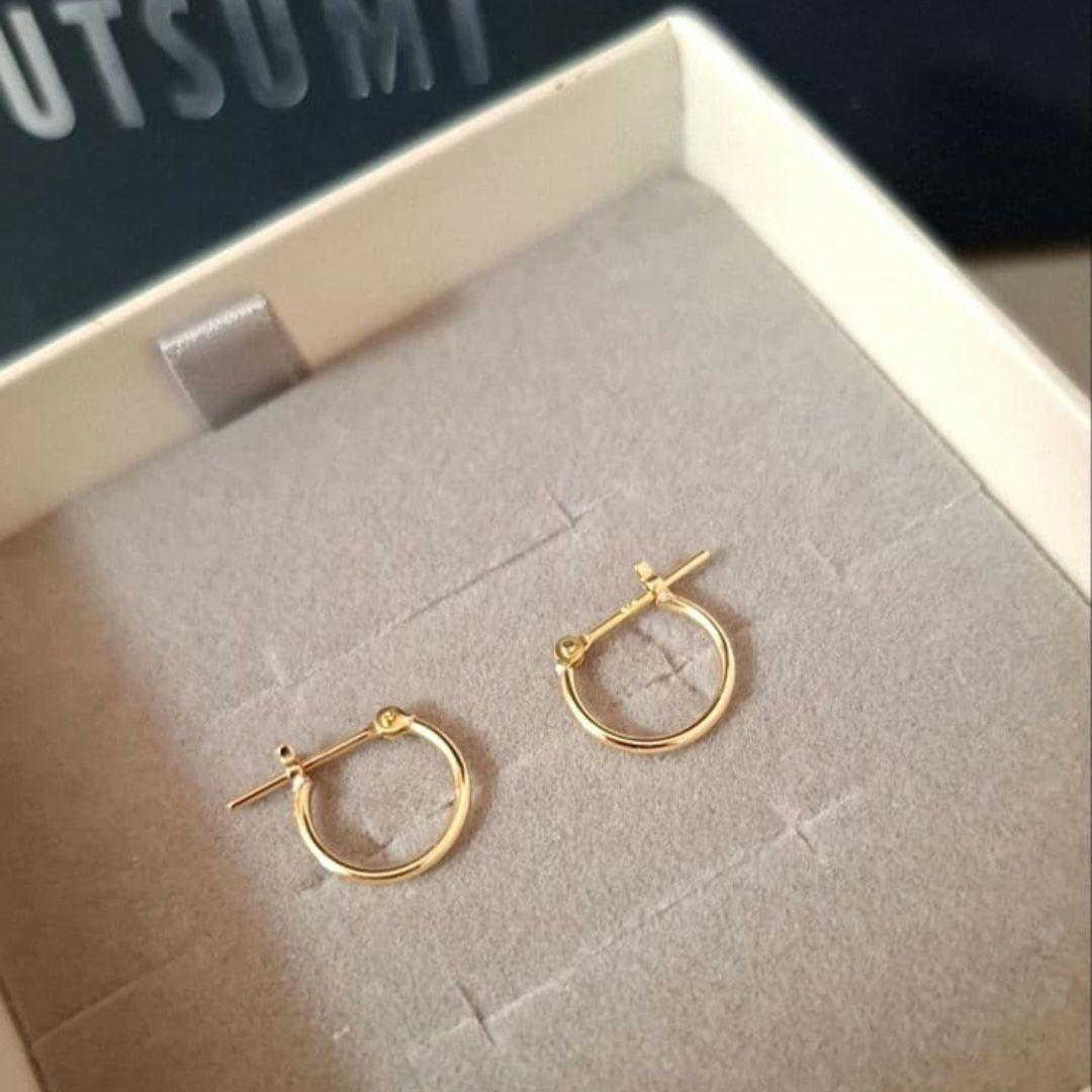 く*k様 TSUTSUMI ゴールド フープピアス