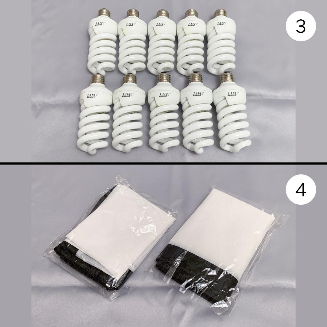 【収納バッグ付き】撮影用ソフトボックス5灯×2セット