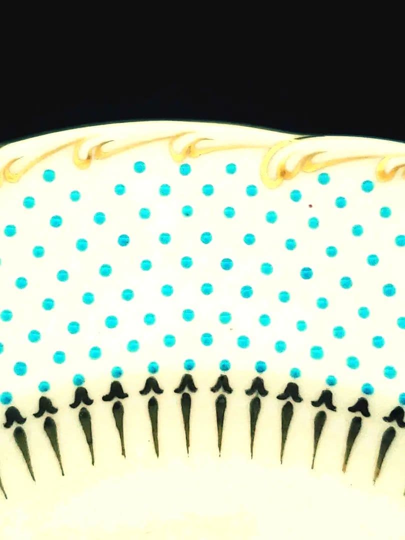 オールドミントン ドットプレート 19世紀 25cm