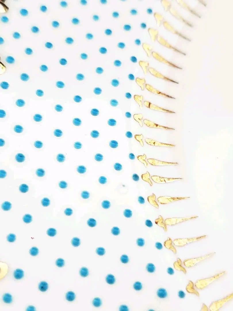 オールドミントン ドットプレート 19世紀 25cm