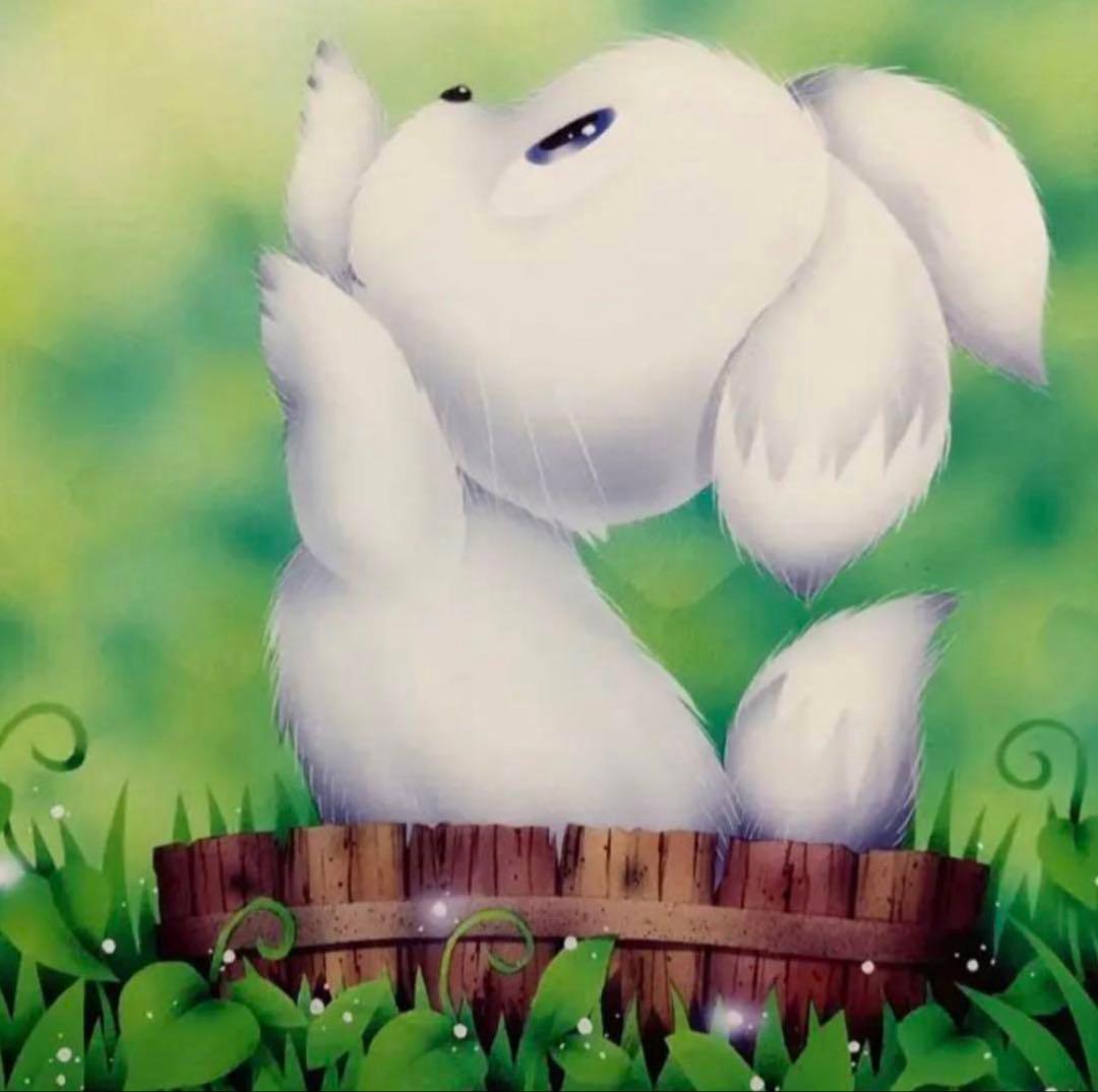 絵画・額縁・版画・芳岡ひでき・可愛い・うさぎ・蝶々・美術品・インテリア・雑貨