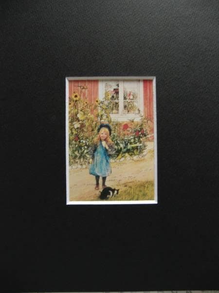 少画集画、高級新品額・額装付、猫 ネコ ねこ cat