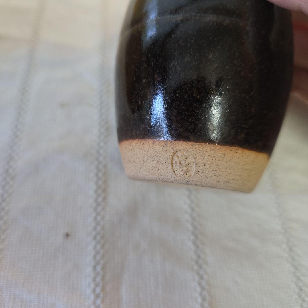 膳所焼 肩衝茶入 陽炎園