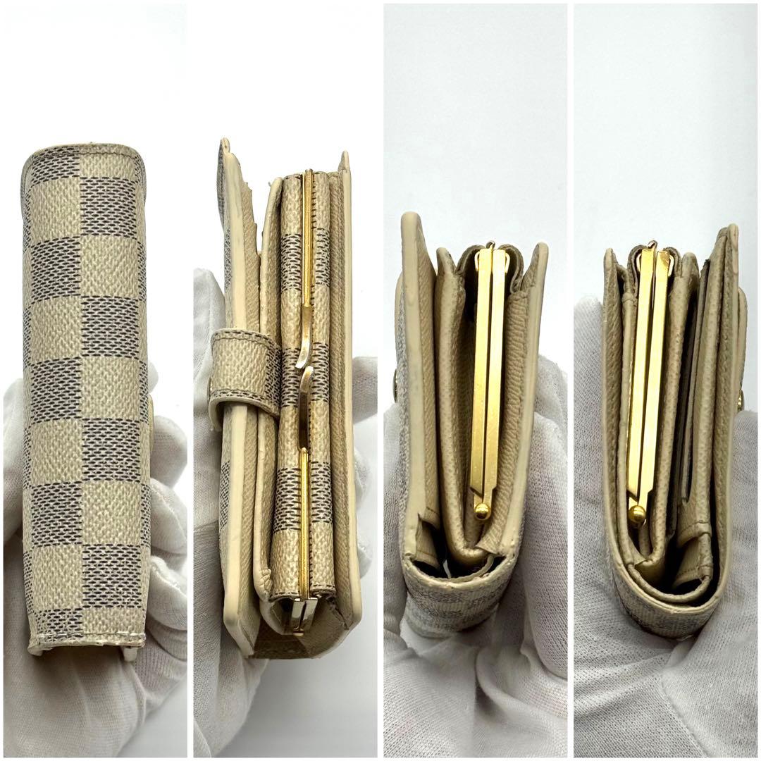 【新型美品】 ルイヴィトン ダミエアズール ポルトフォイユ ヴィエノワ がま口