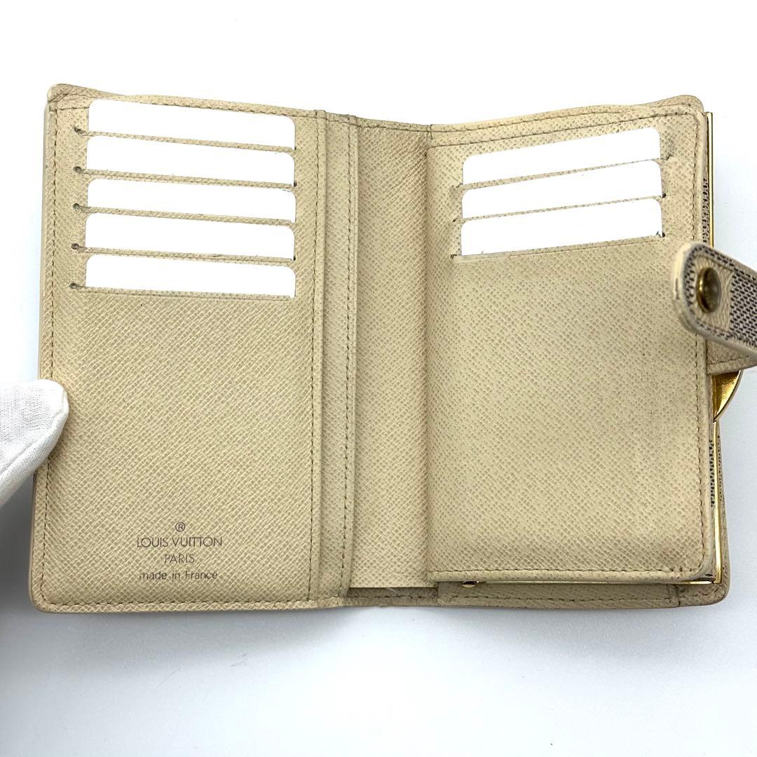 【新型美品】 ルイヴィトン ダミエアズール ポルトフォイユ ヴィエノワ がま口