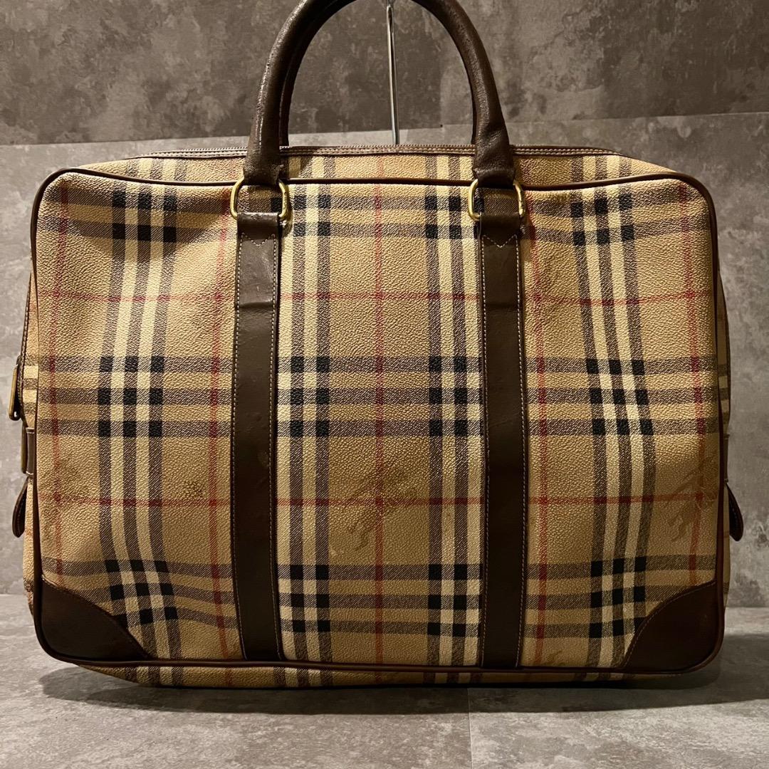 ⭐️希少⭐️ バーバリー ブリーフケース ノバチェック PVC A4収納可