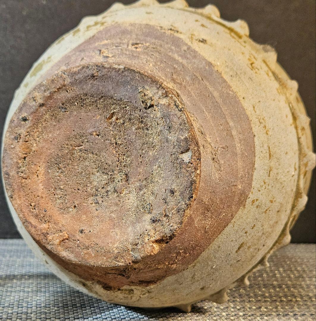 古代中国陶磁器　漢～隋代　緑釉　龍貼り　 高さ28.2cm　壺　花入れ　オブジェ