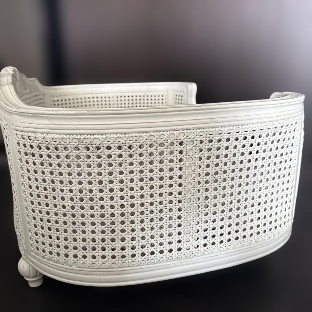 LORD LOU ペットベッドArthurケーン編み　リネンエクリュ