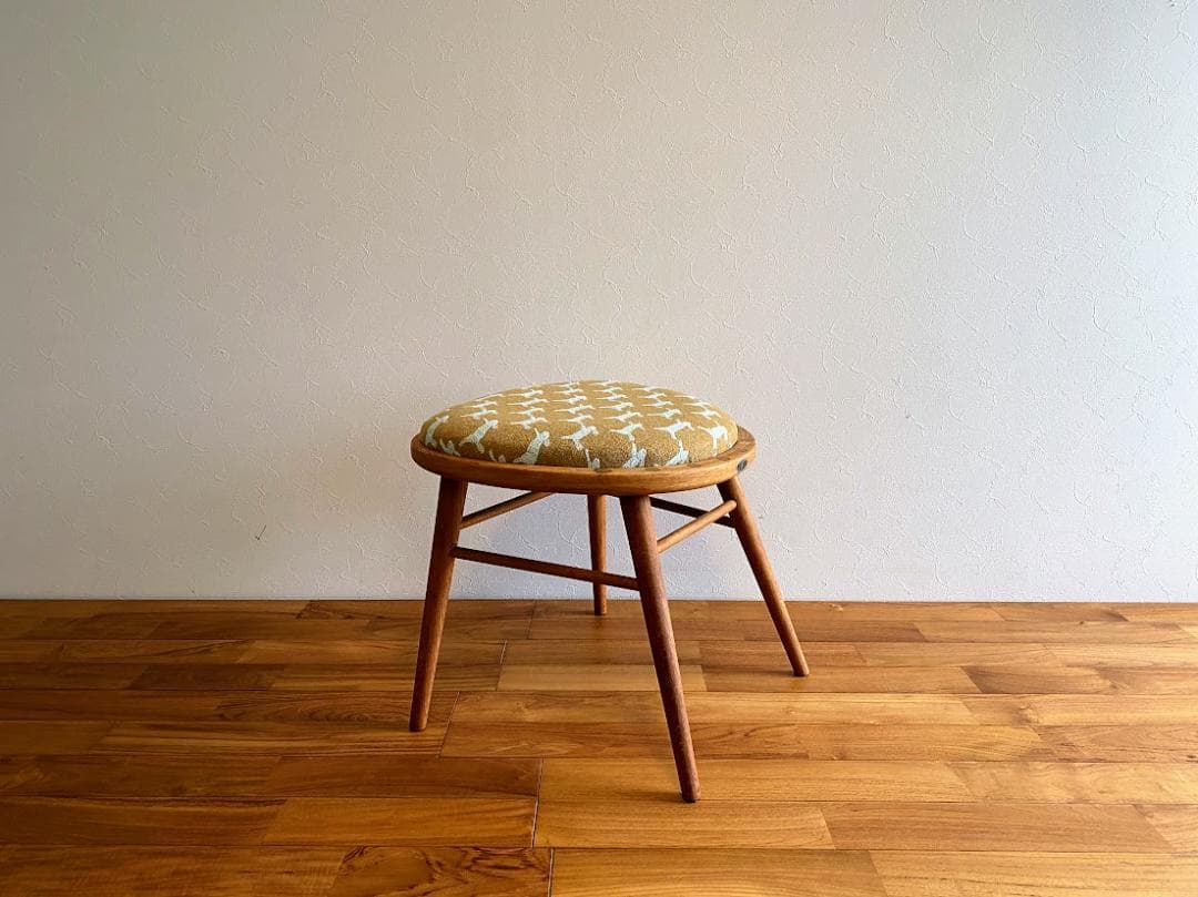 1968s 希少 秋田木工 No.68 スツールカスタム 張替済