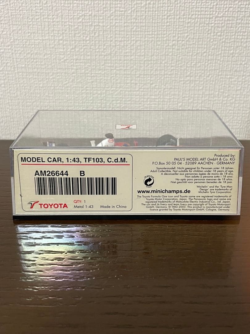 ミニカー MINICHAMPS Panasonic Toyota Racing TF103