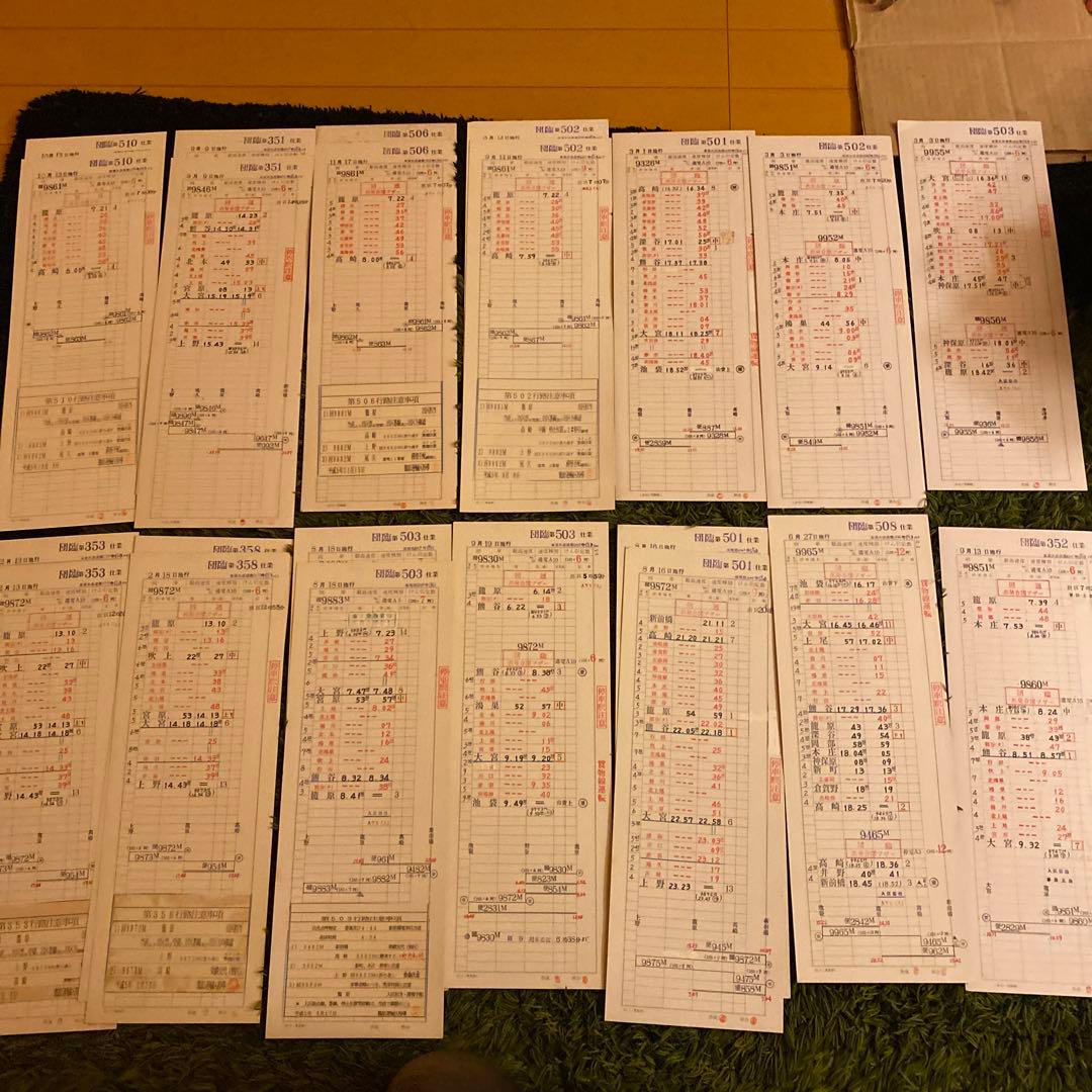 鉄道　スタフ　籠原区　団臨　14行路