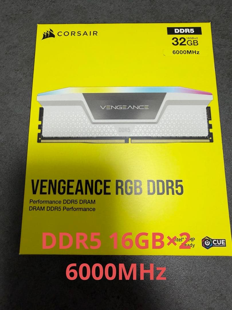 CORSAIR VENGEANCE RGB DDR5 計32GB 6000MHz