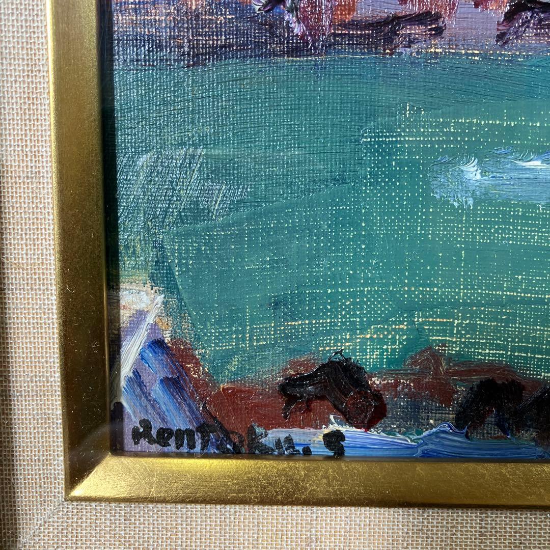 油彩　清水錬徳「川奈にて」F4