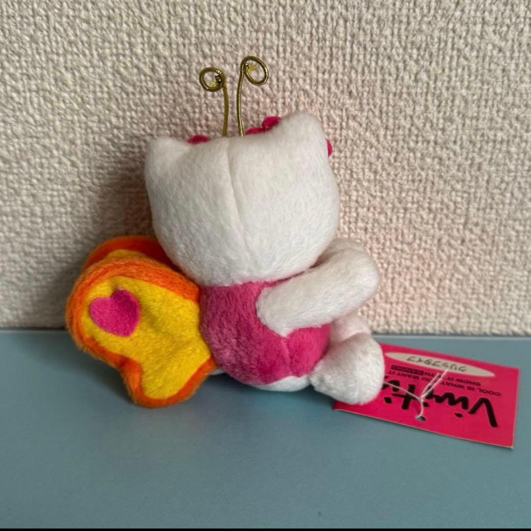 超レア！ハローキティ　ちょうちょ ぬいぐるみマスコット　クリップタイプ