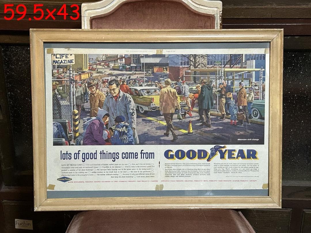 GOODYEAR　広告　アート額縁 インテリア ビンテージ LIFE　雑誌