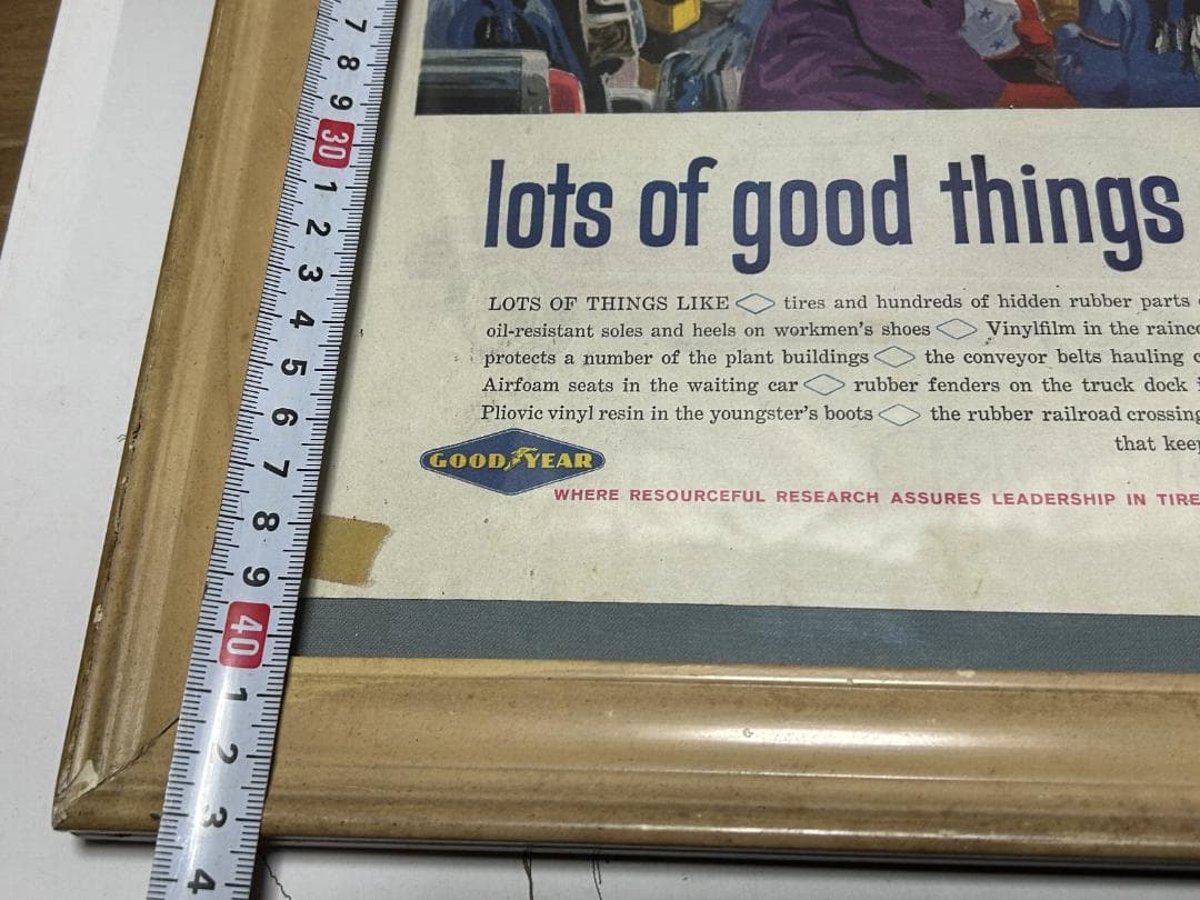 GOODYEAR　広告　アート額縁 インテリア ビンテージ LIFE　雑誌