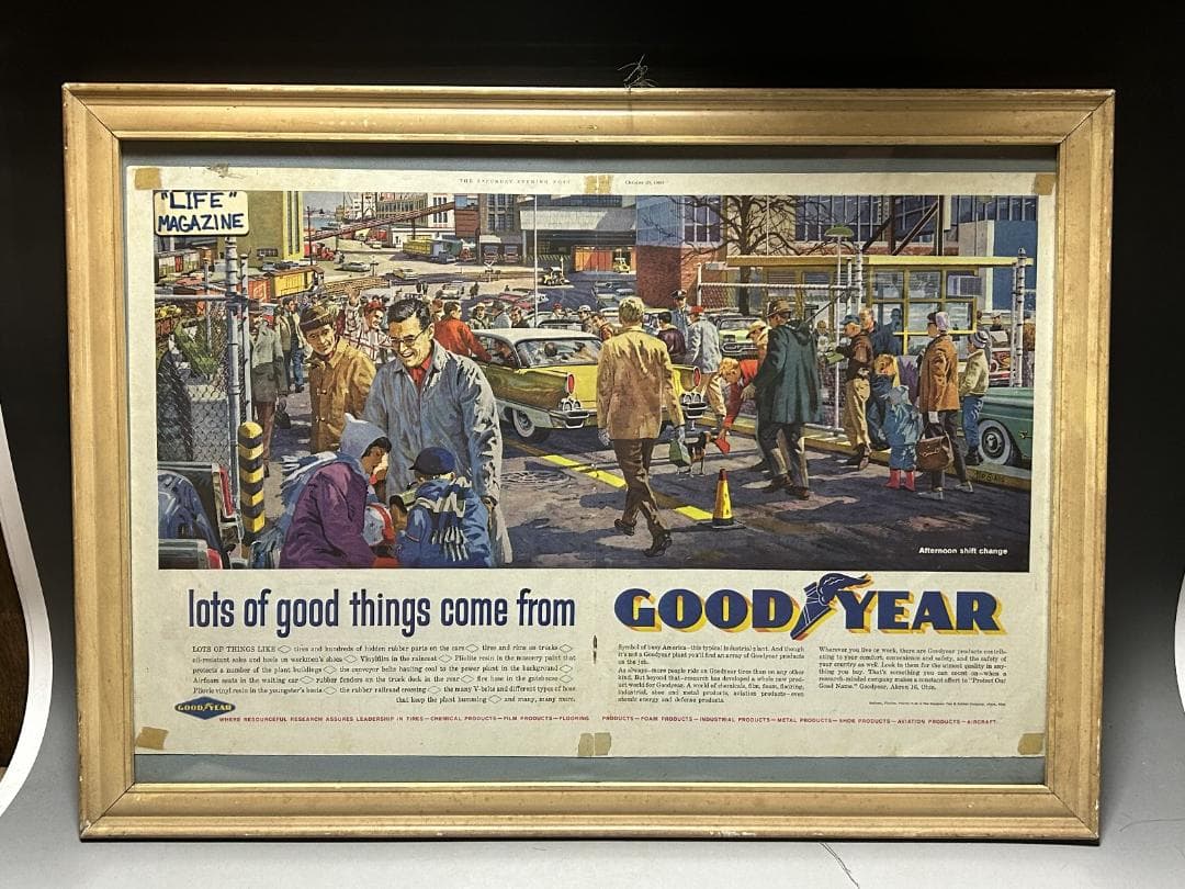 GOODYEAR　広告　アート額縁 インテリア ビンテージ LIFE　雑誌