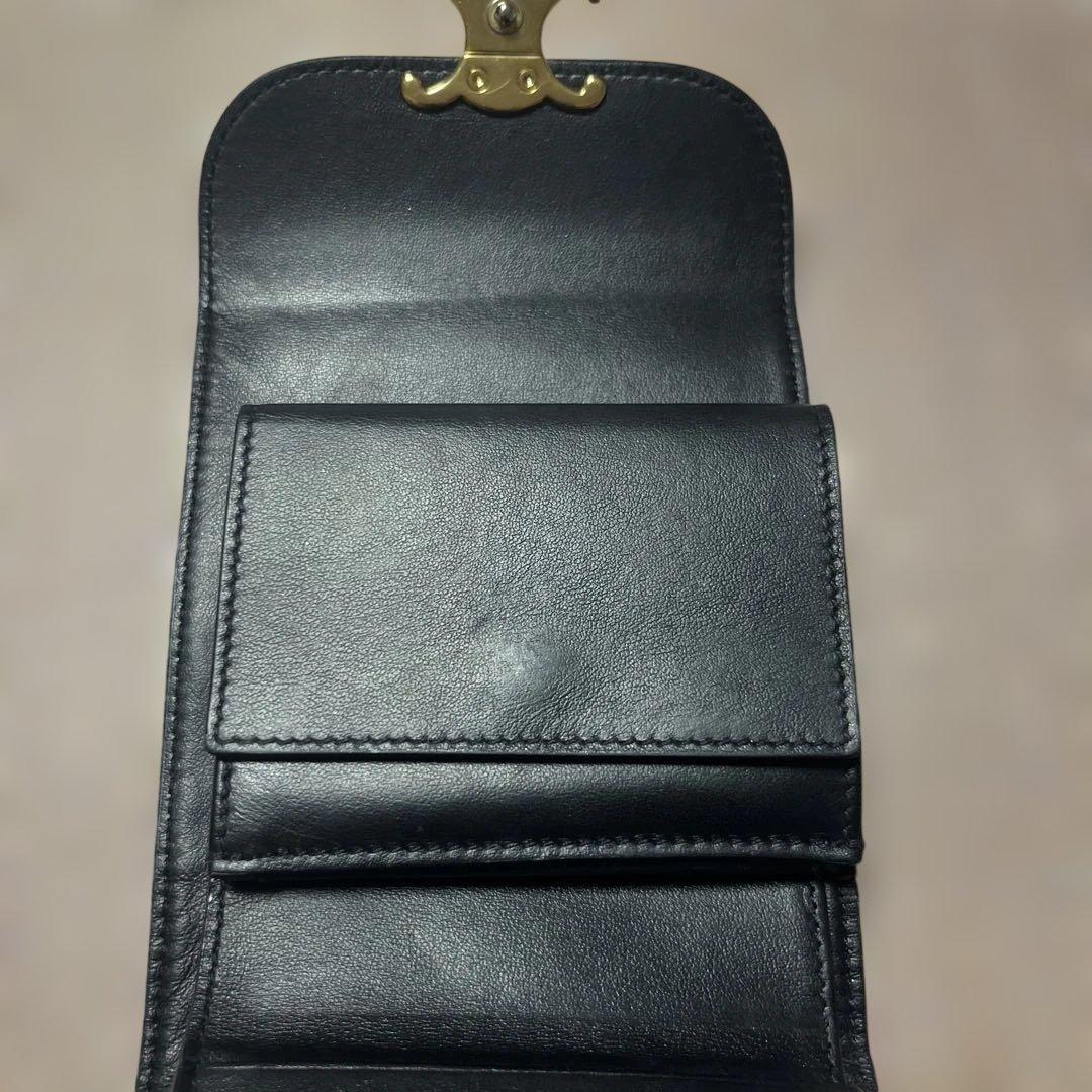 限定値下げCELINE ブラック 三つ折り財布