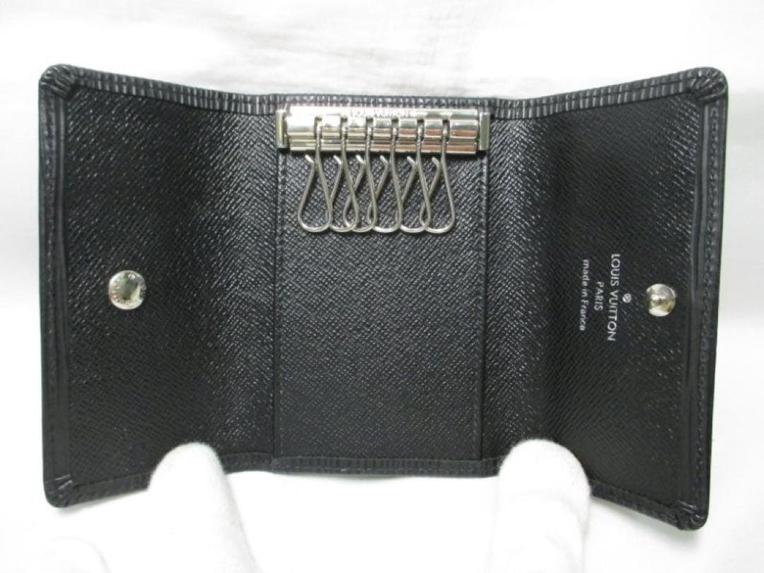 美品 ルイヴィトン エピ 黒 ６連キーケース ブラック キーケース 中古本物