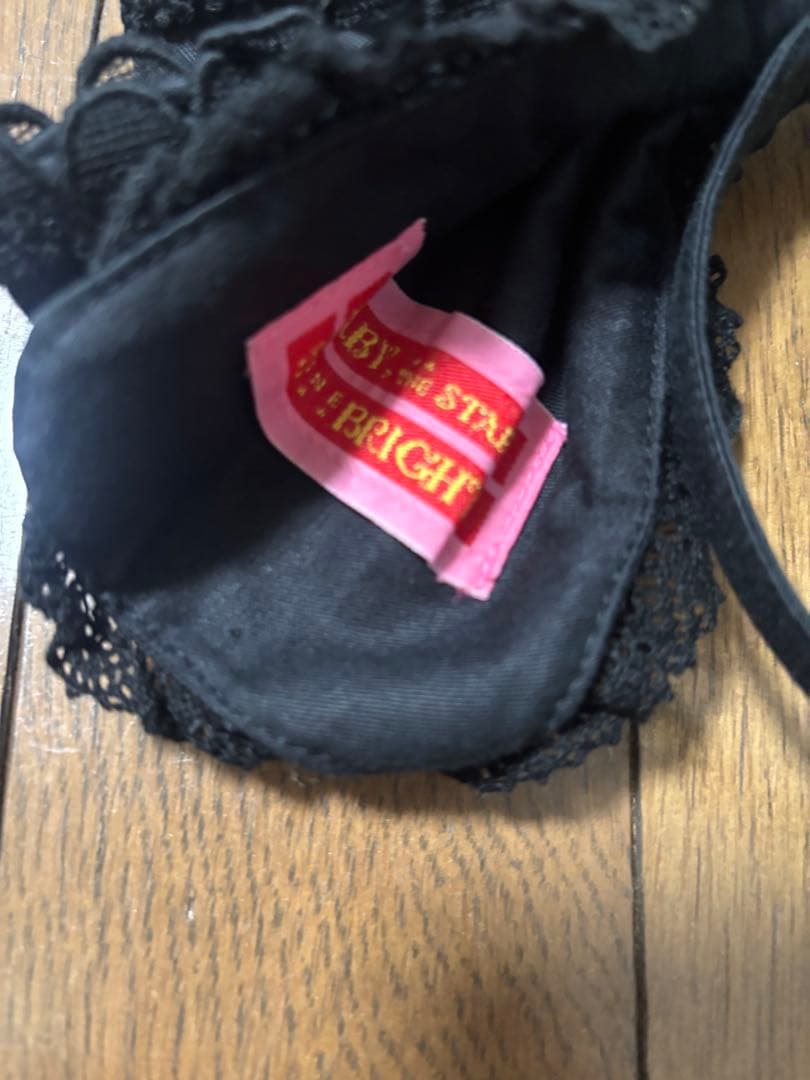 BABY,KC はしごレースのリボンカチューシャ 黒Ｘ黒