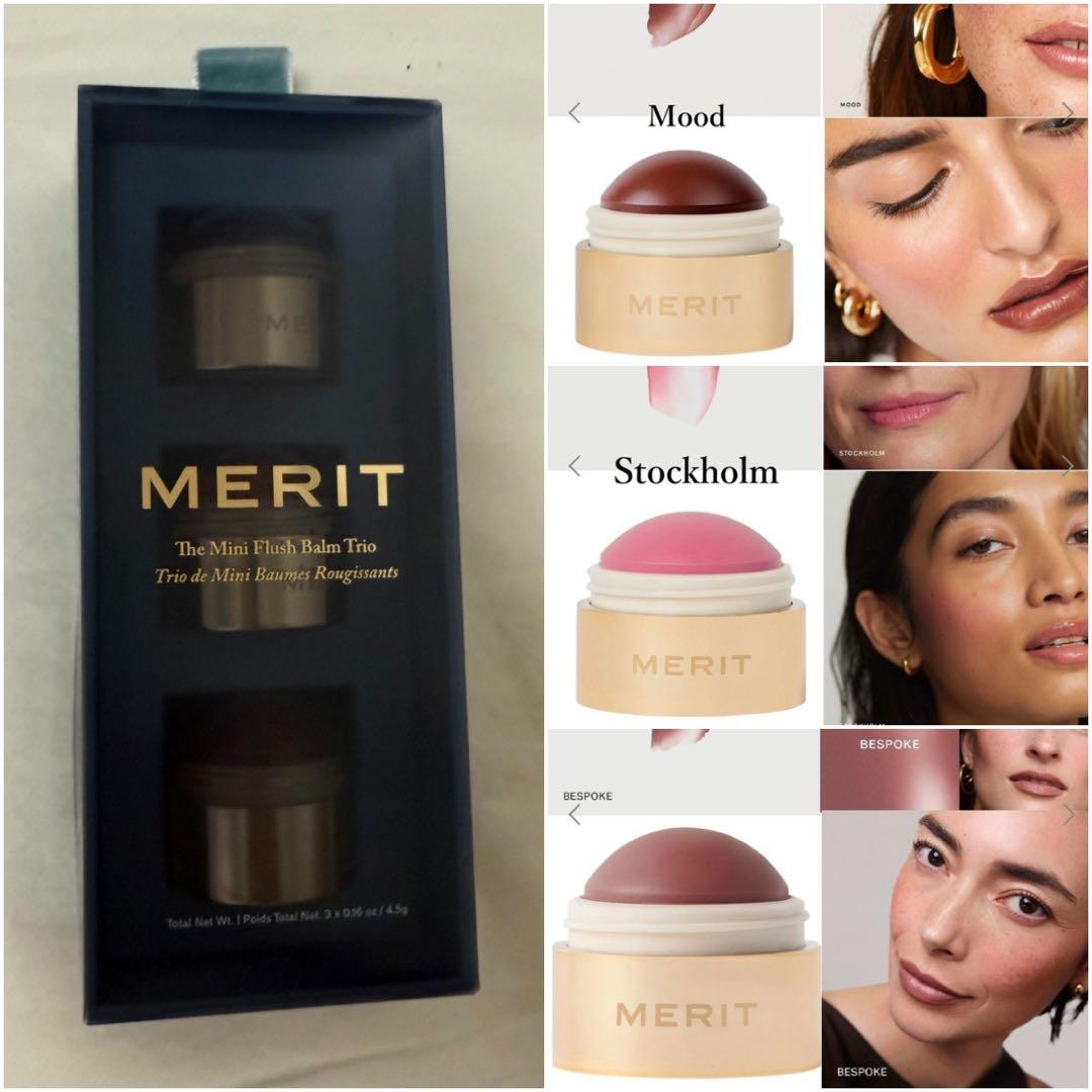 [新品]MERIT フラッシュバーム クリーム ブラッシュ トリオ　3色セット