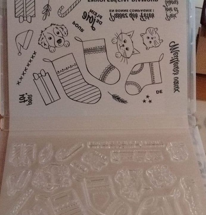 お値下♡未使用　スタンピンアップ　フランス語　猫と犬　クリスマス