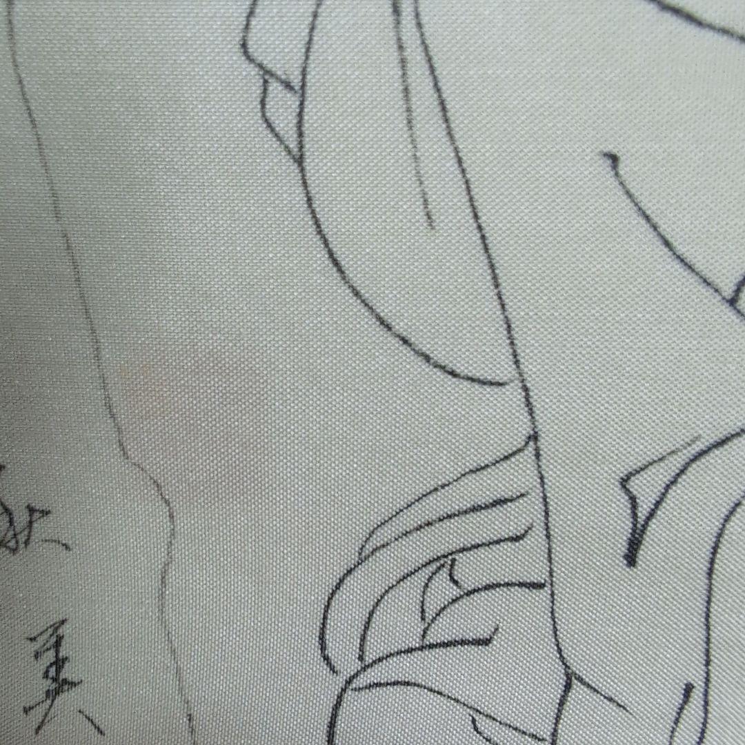 淡い色合いの日本画 人物画　浮世絵ベース　額装