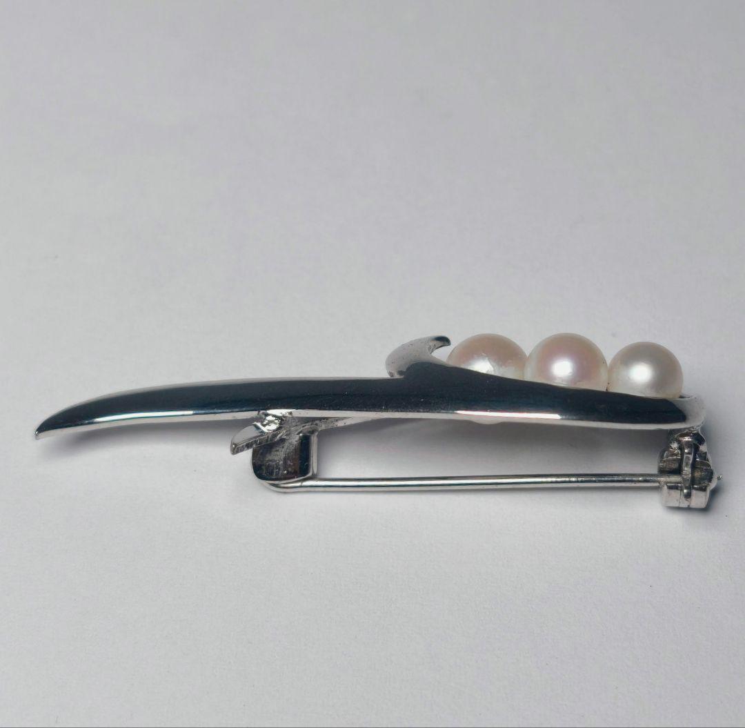 【美品 最高級!!】ミキモト ブローチ パール フォーマル 3珠 皇室御用達