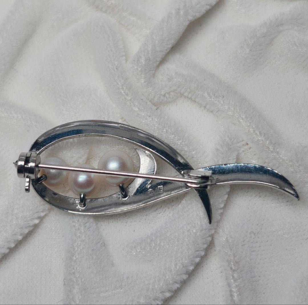 【美品 最高級!!】ミキモト ブローチ パール フォーマル 3珠 皇室御用達