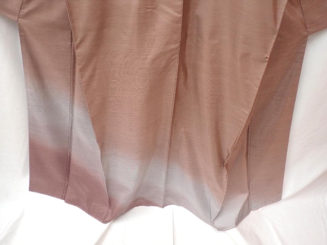 未使用 逸品 正絹 本場大島紬 9キ泥絣織訪問着 身丈156cm 鴇浅葱 証紙付