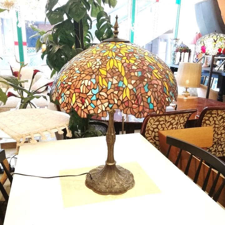 新春初売りセール◇自社配or引取限定◇アンティークステンドランプ　ブロンズベース