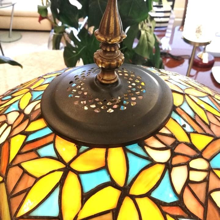 新春初売りセール◇自社配or引取限定◇アンティークステンドランプ　ブロンズベース