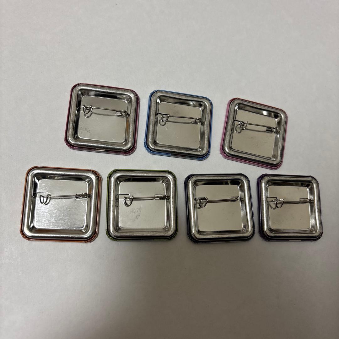 逆転裁判 画廊 スクエアバッジ 15周年 缶バッジ 7種セット