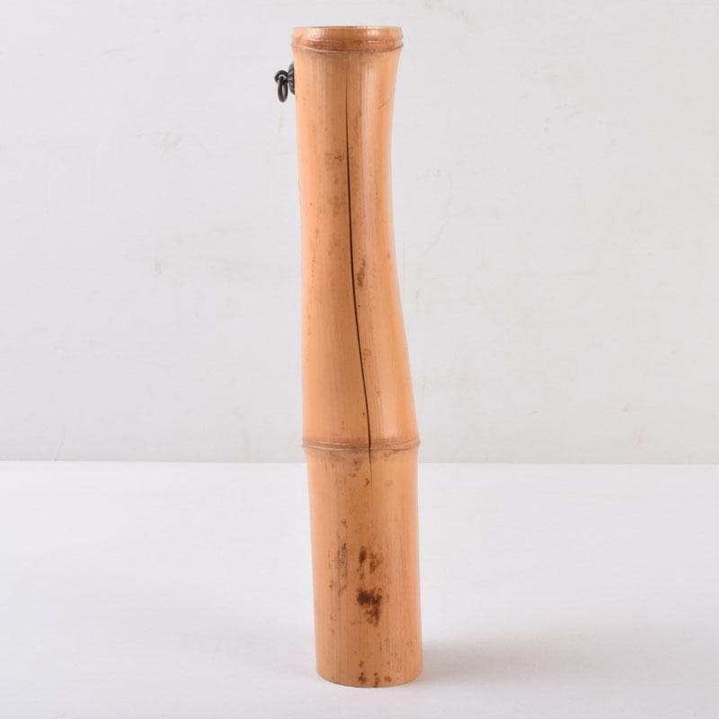 茶道具　古竹製　掛花生　在銘　本庄宗泉極め箱　N　8516