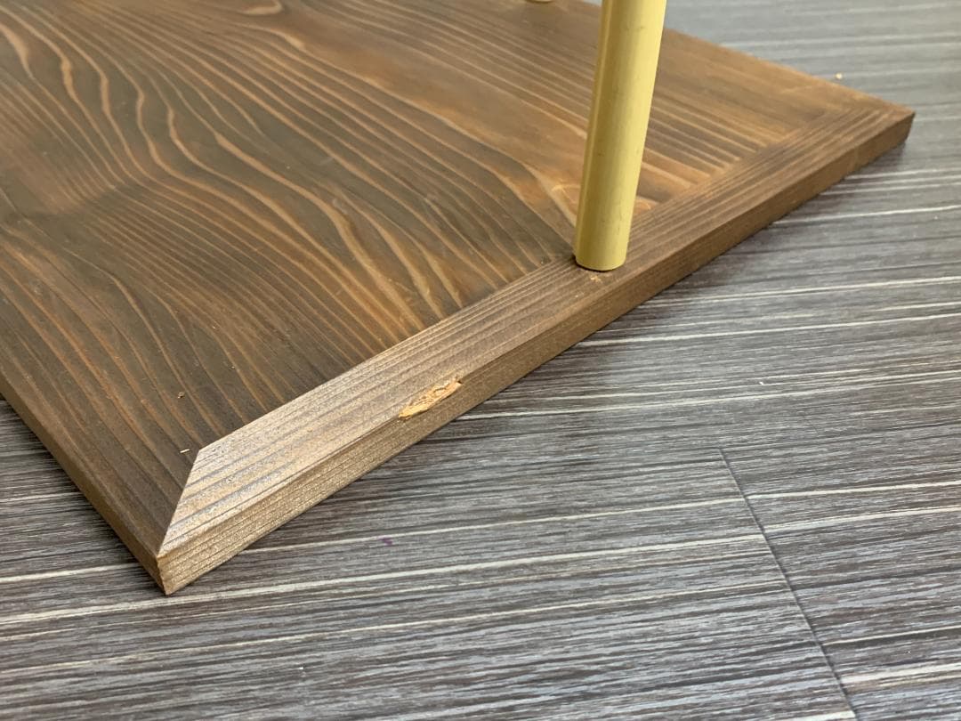 玄々斎好写 焼杉 五行棚 組立式 水指棚 茶道具 裏千家 837